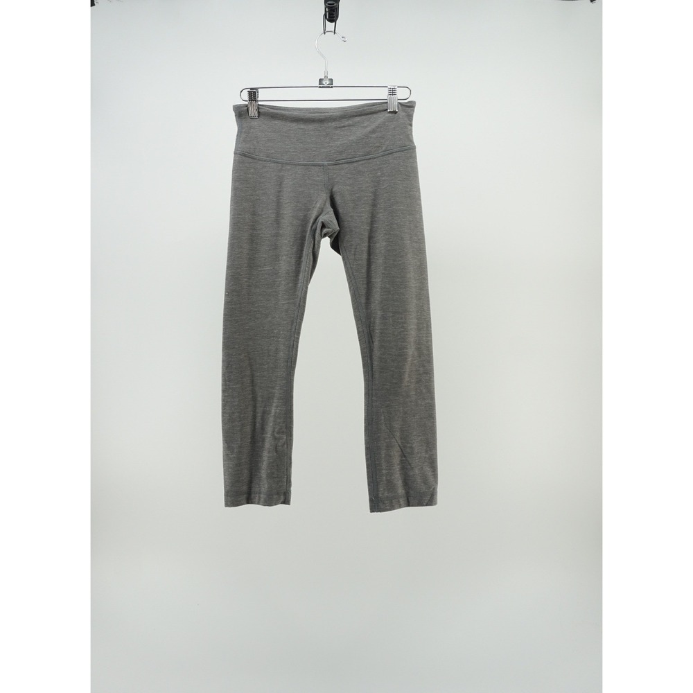 Lululemon Cropped Align‎ Capri Leggings Athleisure Yoga Pilates Heathered Grey 4